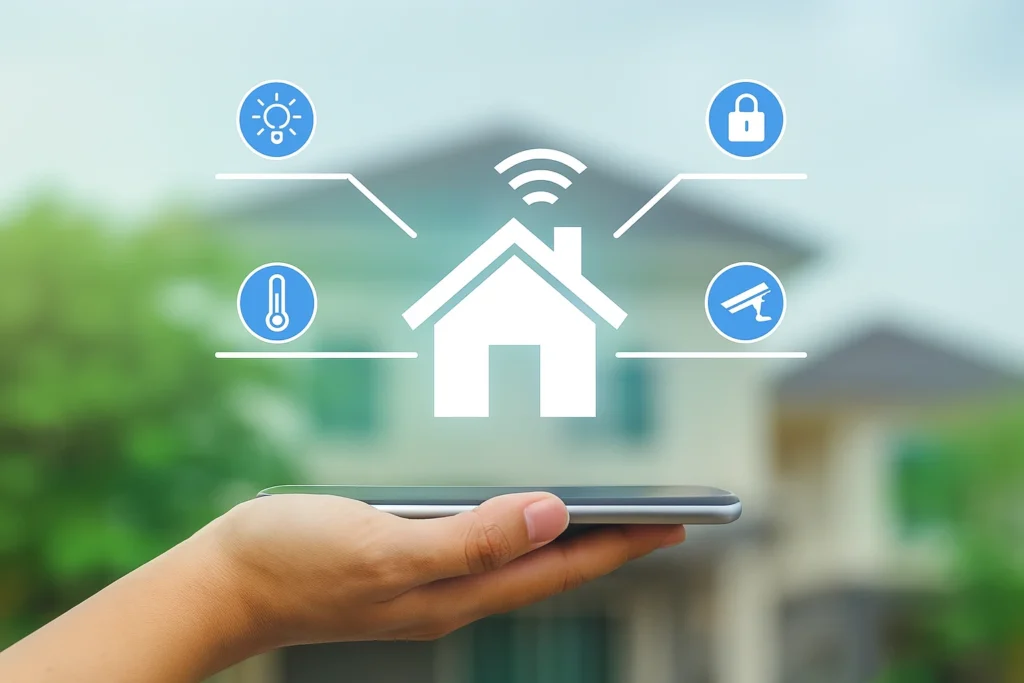 Controllo impianto elettrico domotico con smartphone per luci, sicurezza e temperatura a Milano Ovest